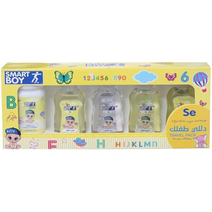 Baby Skin & Hair Care Set (Shampoo + Conditioner + Powder + Oil + Lotion), Yellow DR-A-624 - Image 2